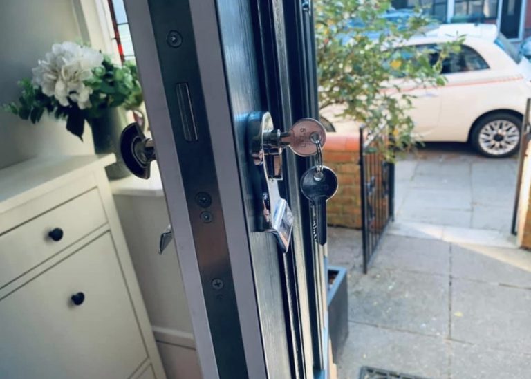 New Euro Cylinder Lock in a composite door with internal thumb turn
